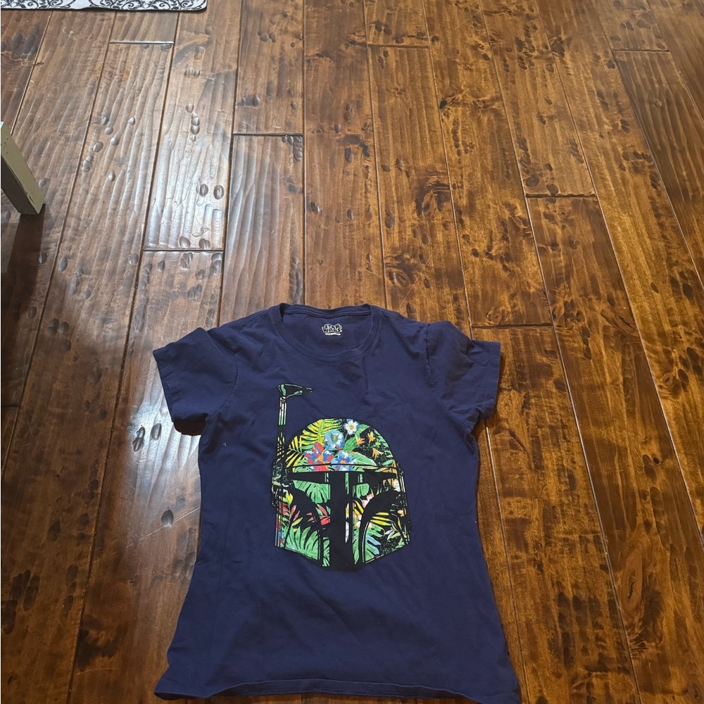 Star Wars Navy Blue Boba Fett Kids Tee